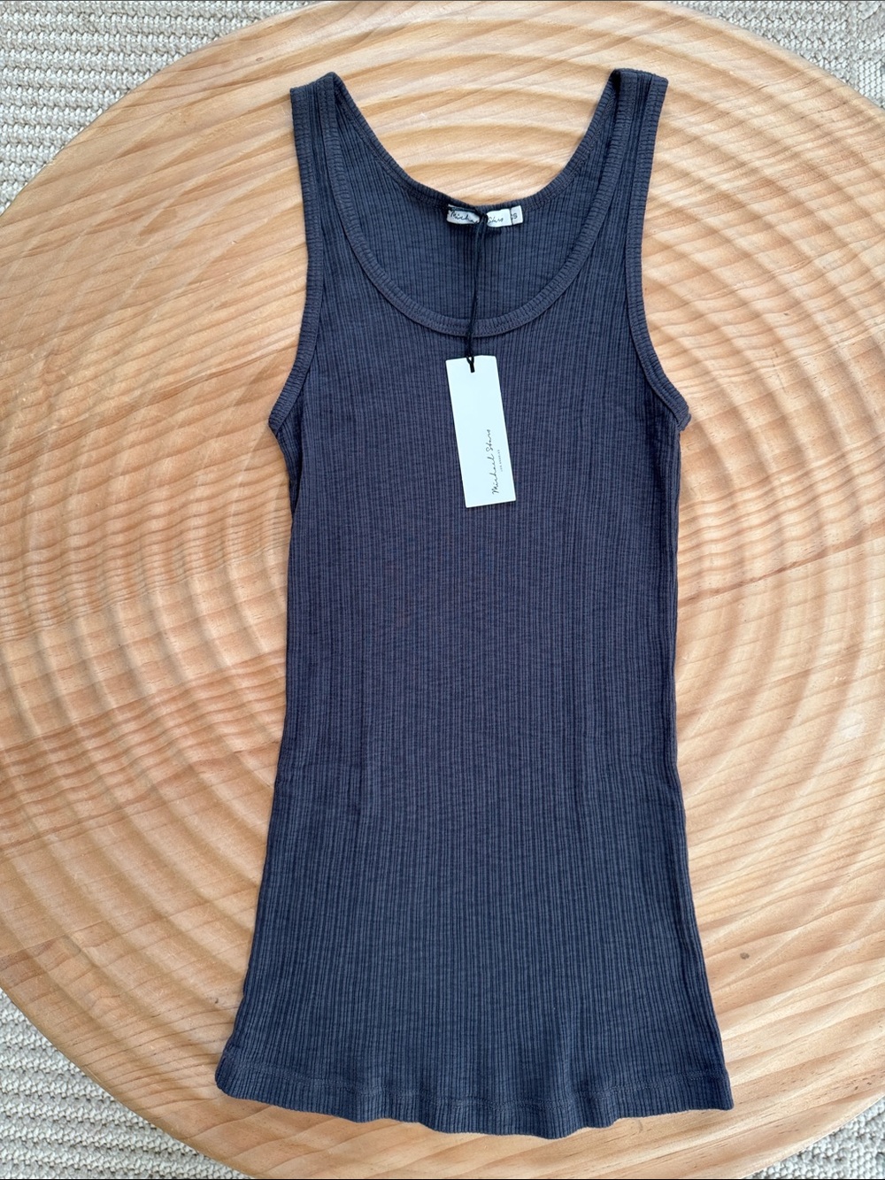 Michael Stars Ribbed Tank Top - Shadow